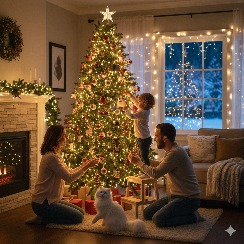 Kediler İçin En Güvenli Yılbaşı Süsleri: Evde Güvenli Noel Atmosferi Nasıl Oluşturulur?