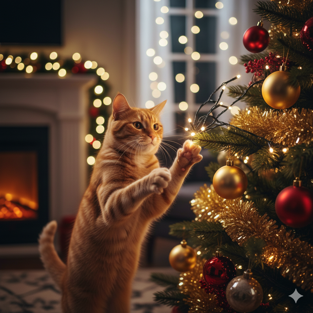 Kedinizin Noel Işıklarına Verdiği Tepkilerin Gizli Anlamı: Av İçgüdüsü mü, Merak mı?