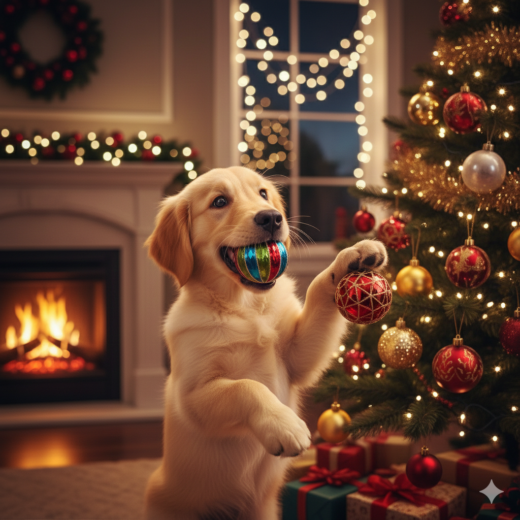 Köpekler ve Noel Işıkları Arasında Gizemli Çekim